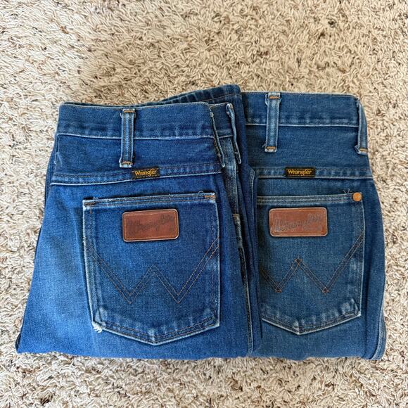 Wrangler Other - Lot of 2 Wrangler Mens Denim Jeans 33 Short Regular Fit Western Rodeo Cowboy